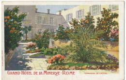 Litho Grand Hotel De La Minerve Rome  Edit A. MarziVia Lombardia  Ferrovia Written By Giulio Tartaglia Musician - Wirtschaften, Hotels & Restaurants