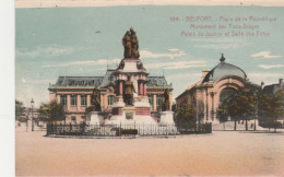 BELFORT  TERRITOIRE DE BELFORT  90  COLORISEE CPA PLACE DE LA REPUBLIQUE - Belfort - City