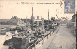 62-ARQUES- QUAI ET ASCENSEUR DES FONTINETTES (VOIR PENICHES ) - Arques