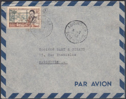 French West Africa 1954, Airmail Cover Abidjan To Marseille W./postmark Abidjan - Covers & Documents