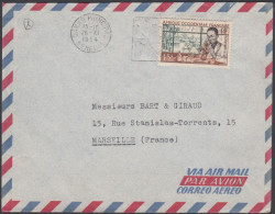 French West Africa 1954, Airmail Cover Abidjan To Marseille W./postmark Dakar - Covers & Documents