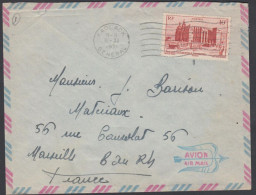 French West Africa 1951, Airmail Cover Kaolack To Marseille W./postmark Kaolack - Cartas & Documentos