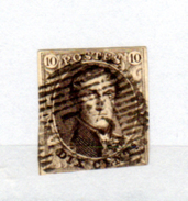 Léopold 1er, 10c Médaillon Filigranne Encadré, 3 Ø (3 Marges), Cote 9,90 €, - 1849-1850 Medallions (3/5)