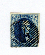 20c Avec Filigranne Encadré Léopold 1er, Médaillon, 4 Ø (4 Marges Une Effleurée), Cote 70 €, - 1849-1850 Medallions (3/5)