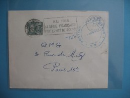 Lettre  AFN   1959   Taxe  50 F Gerbe - 1960-.... Lettres & Documents