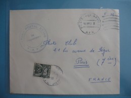 Lettre  AFN   1959   Taxe  50 F Gerbe - 1960-.... Brieven & Documenten