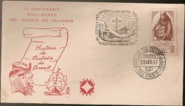 Brazil & FDC IV Centenary Of Frei Vicente Salvador, History Of The Custody Of Brazil, São Paulo 1967 (825) - FDC