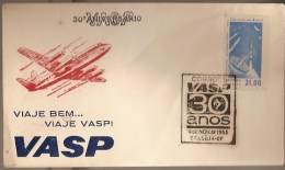 Brazil & FDC 30th Anniversary VASP, International Exposição De Aeronautica, Brasília 1963 (739) - FDC