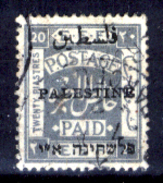 Palestina-0054 - 1920-21 - Yvert & Tellier N. 36 (o) Used - Dentellato 15 X 14 - Privo Di Difetti Occulti. - Palestine