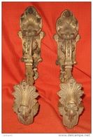 2 Berceau De Tringle A Rideaux Ancien En Bronze - Brons