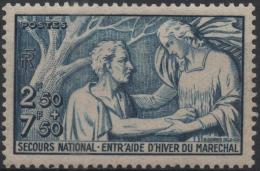 FRANCE 498 ** MNH Secours Populaire : Entraide D´hiver Du Maréchal Pétain [CV 11 €] à 20% - Contre La Faim