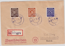 1946, Not-Stp. Wolfsburg  , Selt Reko !#6069 - Lettres & Documents