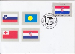 United Nations New York 2001 Flag Croatia 1v Maxicard (32224) - Cartoline Maximum
