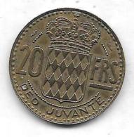 20 Francs Principauté De Monaco 1950 Qualité+++++++++++++ - 1949-1956 Anciens Francs