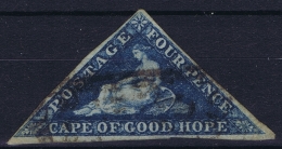 Cape Of Good Hope: 1855 -1863  4 D Blue Cancelled Mi 2 - Kaap De Goede Hoop (1853-1904)