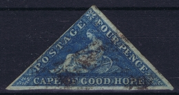 Cape Of Good Hope: 1855 -1863  4 D Blue Cancelled Mi 2 - Cape Of Good Hope (1853-1904)