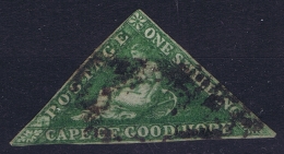 Cape Of Good Hope: 1855 -1863  One Shilling  Cancelled Mi 4 I Dark Green CV 800 - Cabo De Buena Esperanza (1853-1904)