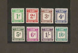 BRITISH SOLOMON ISLANDS 1940 POSTAGE DUE SET D1/D8 VERY LIGHTLY MOUNTED MINT Cat £95 - Isole Salomone (...-1978)