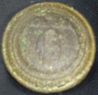 Bouton Militaire Semi-bombé N° 6 (16mm) - Grepelle Paris - (6ème Dragon - 1845 -1871 ?) - Boutons