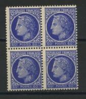 FRANCE -  MARIANNE DE MAZELIN - N° Yvert 670** BLOC DE 4 - 1945-47 Ceres (Mazelin)