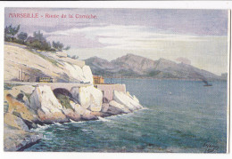 MARSEILLE. - Route De La Corniche. Superbe Carte Illustrée Par EVEN En 1906.  Editions JDC - Endoume, Roucas, Corniche, Stranden