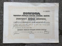 AKTIE   SHARES   STOCK   STOCKS   BONDS   CAKOVEC  ČAKOVEC  PAROMLIN  1920. - Elektrizität & Gas