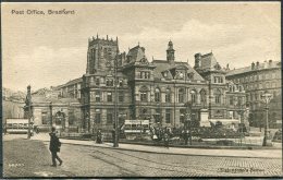 Yorkshire, Bradford Post Office Trams Valentine's Postcard - Bradford