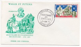 WALLIS ET FUTUNA - ENVELOPPE 1er JOUR - FDC - BICENTENAIRE DES ETATS-UNIS - TAMPON PREMIER JOUR A MATA-UTU - 1976 - I - - FDC