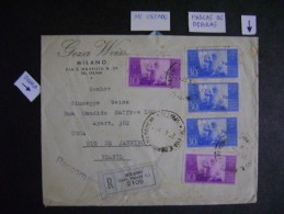 ITALY - REGISTERED LETTER SENT FROM MILAN TO RIO DE JANEIRO (BRAZIL), AS - Luchtpost