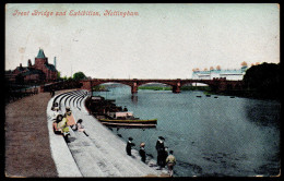 6647 - Alte Ansichtskarte - Trent Bridge And Exhibition Nottingham - Gel 1908 - Nottingham