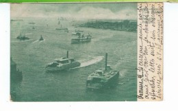 CPA-1911-ETATS-UNIS-NEW-YORK HARBOR FROM BROOKLYN BRIDGE-NOMBREUX FERRIES AU 1er PLAN-VOIR TAMPON OVALE - Non Classificati