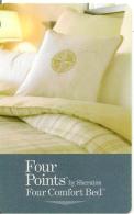 CLE-HOTEL-MAGNETIQUE-SHERATON.FOUR POINTS-FOUR CONFORT BED-TBE-TRES RARE- - Hotel Key Cards