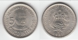 **** PEROU - PERU - 5 INTIS 1987 GRAN ALMIRANTE MIGUEL GRAU **** EN ACHAT IMMEDIAT - Perú