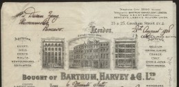 LONDON - "BARTRUM,HARVEY & Co" - FACTURA INVOICE RECHNUNG 1928 - United Kingdom