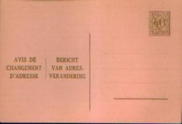 Belgique - Avis De Changement D’adresse Neuf (1959) - Avis Changement Adresse