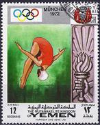 Yemen Kingdom 1969 - Munich Olympics : Diving ( Mi 909 - YT Pa105.2 ) Airmail - Salto De Trampolin