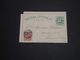 URUGUAY - Entier Postal Epistoral De Montevideo Pour Buenos Aires En 1890 - A Voir - L 2819 - Uruguay