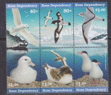 Ross Dependency 1997 Sea Birds 6v Se-tenant ** Mnh (32245) - Unused Stamps