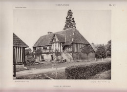 1927 - Héliogravure - Crèvecoeur-en-Auge_Le Manoir De Beuvillers -  FRANCO DE PORT - Non Classificati