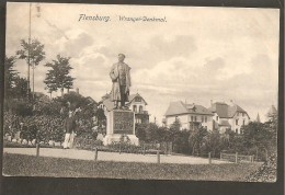 Flensburg. Wrangel-Denkmal. BAHNPOSTSTEMPEL. ZUG 22 - Flensburg