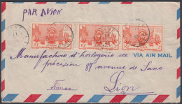 French West Africa 1949, Airmail Cover Dahomey To Lyon W./postmark Dahomey - Covers & Documents