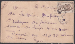 French West Africa 1952, Airmail Cover Touba To Lyon W./postmark Touba - Covers & Documents