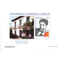 ESPO65STV-LFTPRO065TV.España.Spain.Espagne PRUEBA OFICIA.Escritor.FEDERICO GARCIA LORCA-1998(Ed PO 66) Sin Dentar.LUJO - Variedades & Curiosidades