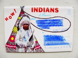 5 Scans, Issue Of Carnet Of Post Card From Usa Indians Of America How! - Amérique