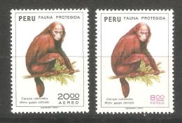 Serie  Nº A-390/1 Peru - Scimpanzé