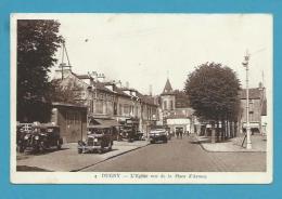 CPSM 4 - écrite Automobiles Place D'Armes DUGNY 93 - Sonstige & Ohne Zuordnung