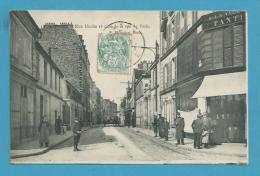 CPA - Circulé Rue Hoche Et Coin De La Rue De Parie PANTIN 93 - Pantin