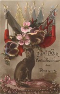 Guerre 1914-18 -ref K964- Illustrateur- Chat Noir Porte Bonheur Des Poilus -theme Chats - Carte Bon Etat - - Oorlog 1914-18