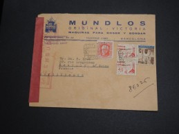 ESPAGNE - Enveloppe Commerciale De Barcelone Pour La France En 1937 Avec Censure - A Voir - L 2897 - Marcas De Censura Republicana