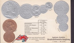 Straits Settlements Hong Kong Coins Münze Pièces Munten Monete Moedas Monedas Embossed, Geprägt Litho (2 Scans) - Monete (rappresentazioni)